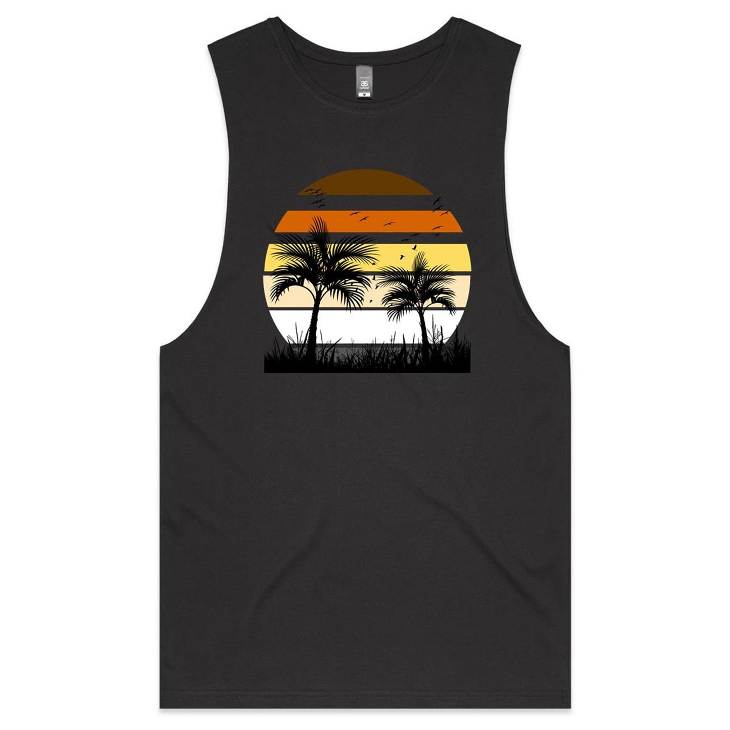 Mens Tank Top Tee - Alphabet Sunset Bears (Front)