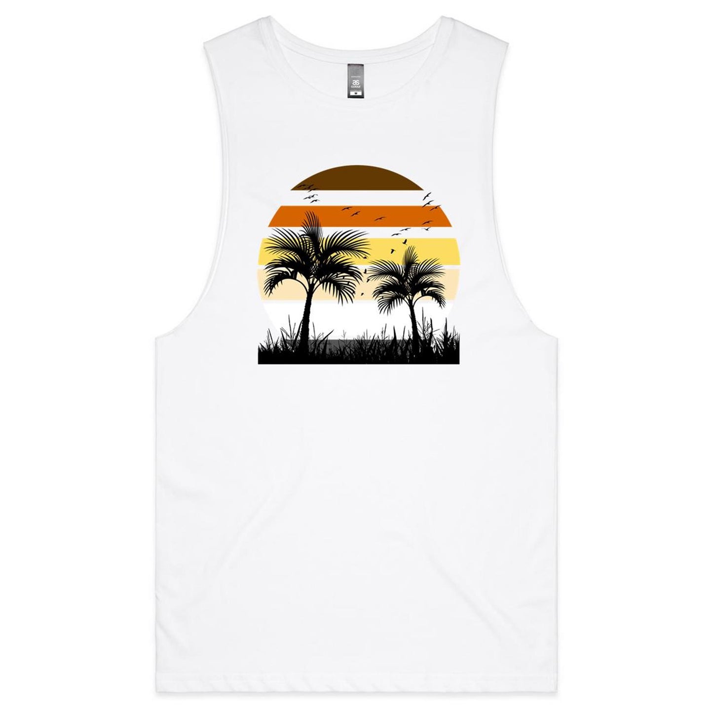 Mens Tank Top Tee - Alphabet Sunset Bears (Front)