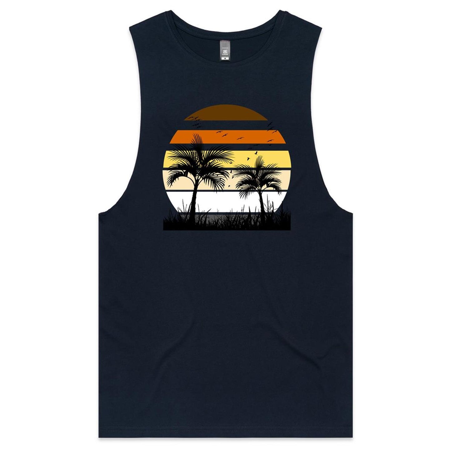 Mens Tank Top Tee - Alphabet Sunset Bears (Front)