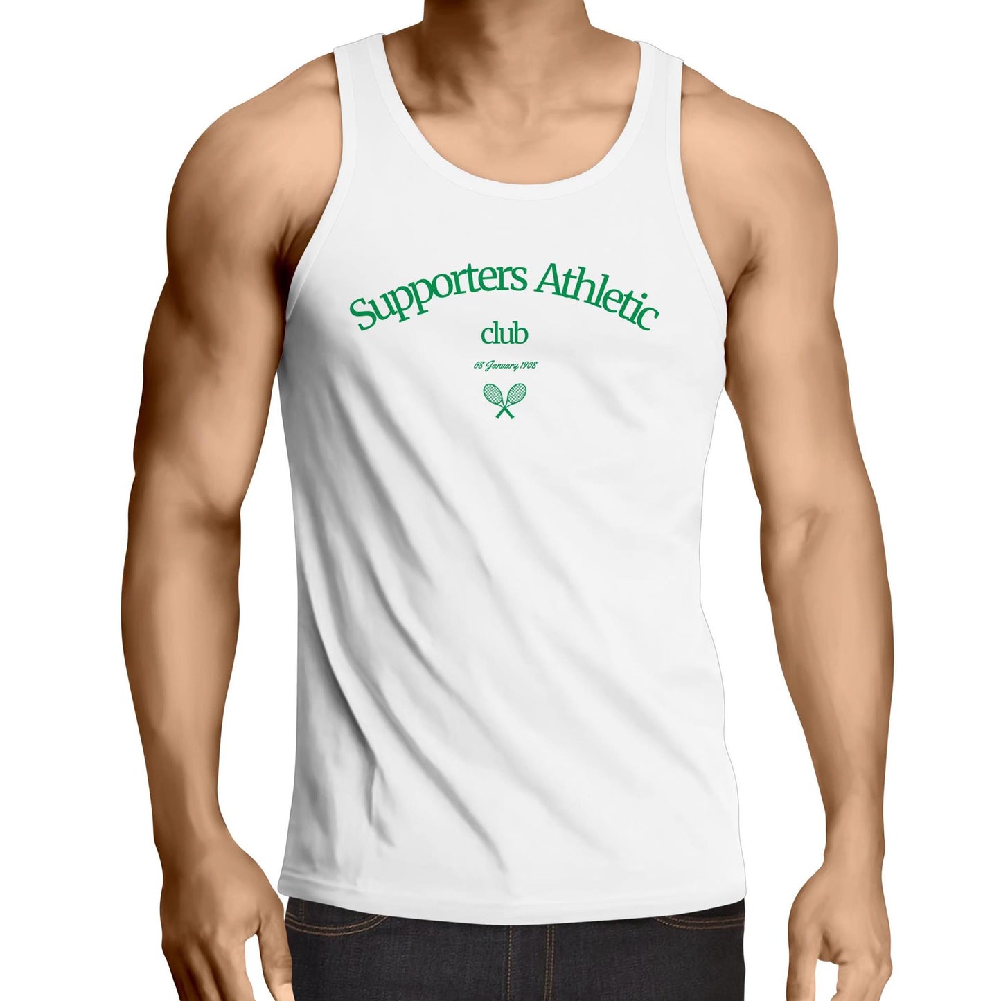 Mens Singlet Top - Supporters Athletic - Alphabet