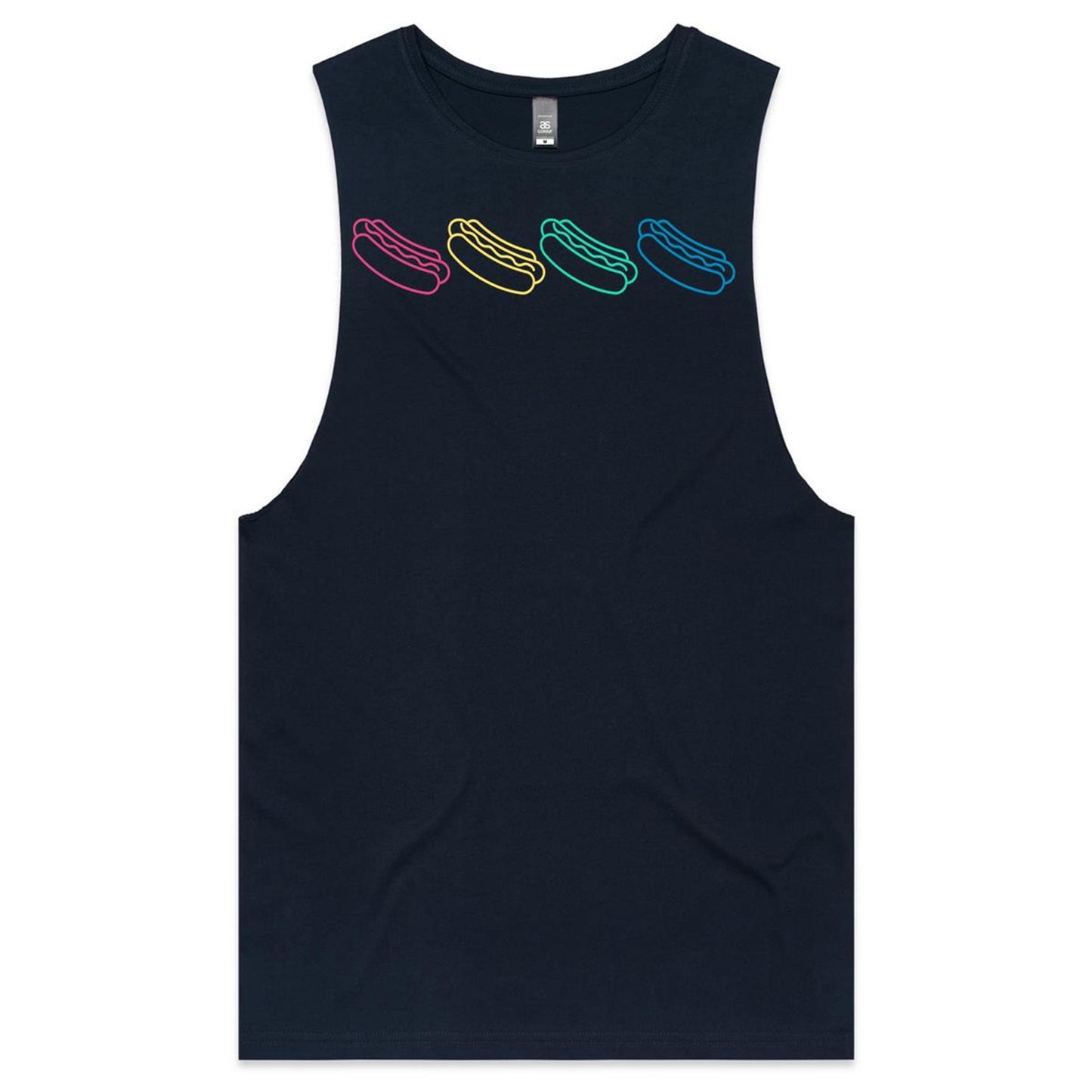 Mens Tank Top Tee - HotDogs