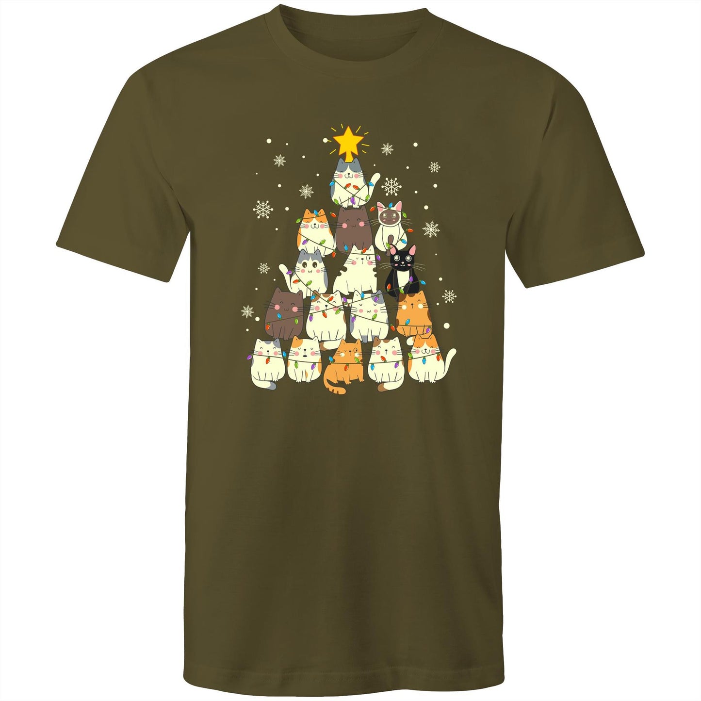 Cat Xmas Tree T-Shirt