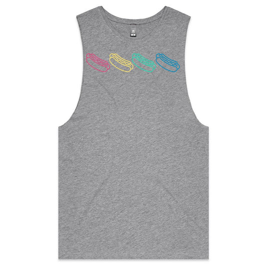 Mens Tank Top Tee - HotDogs