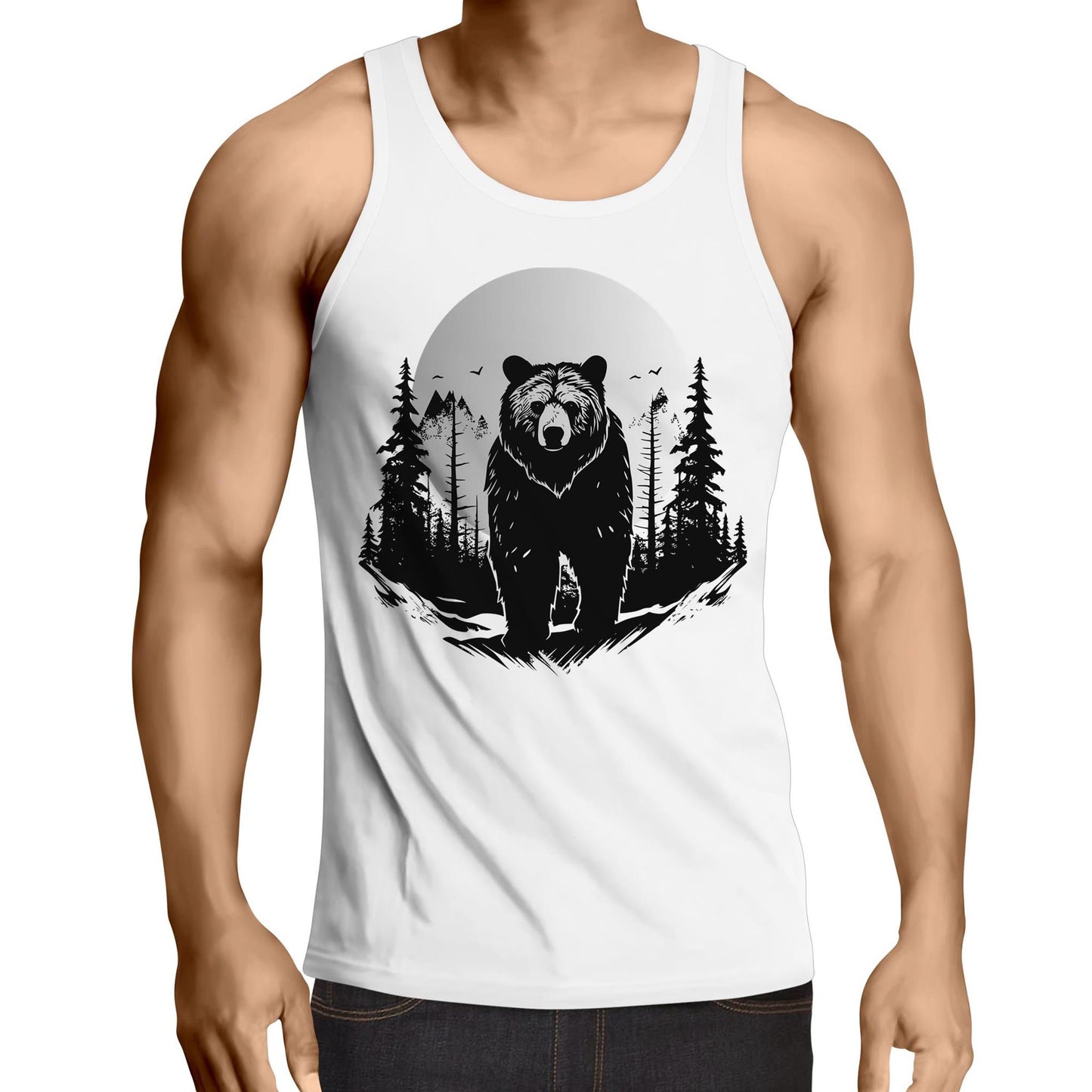 Singlet - Bear Silver Moon