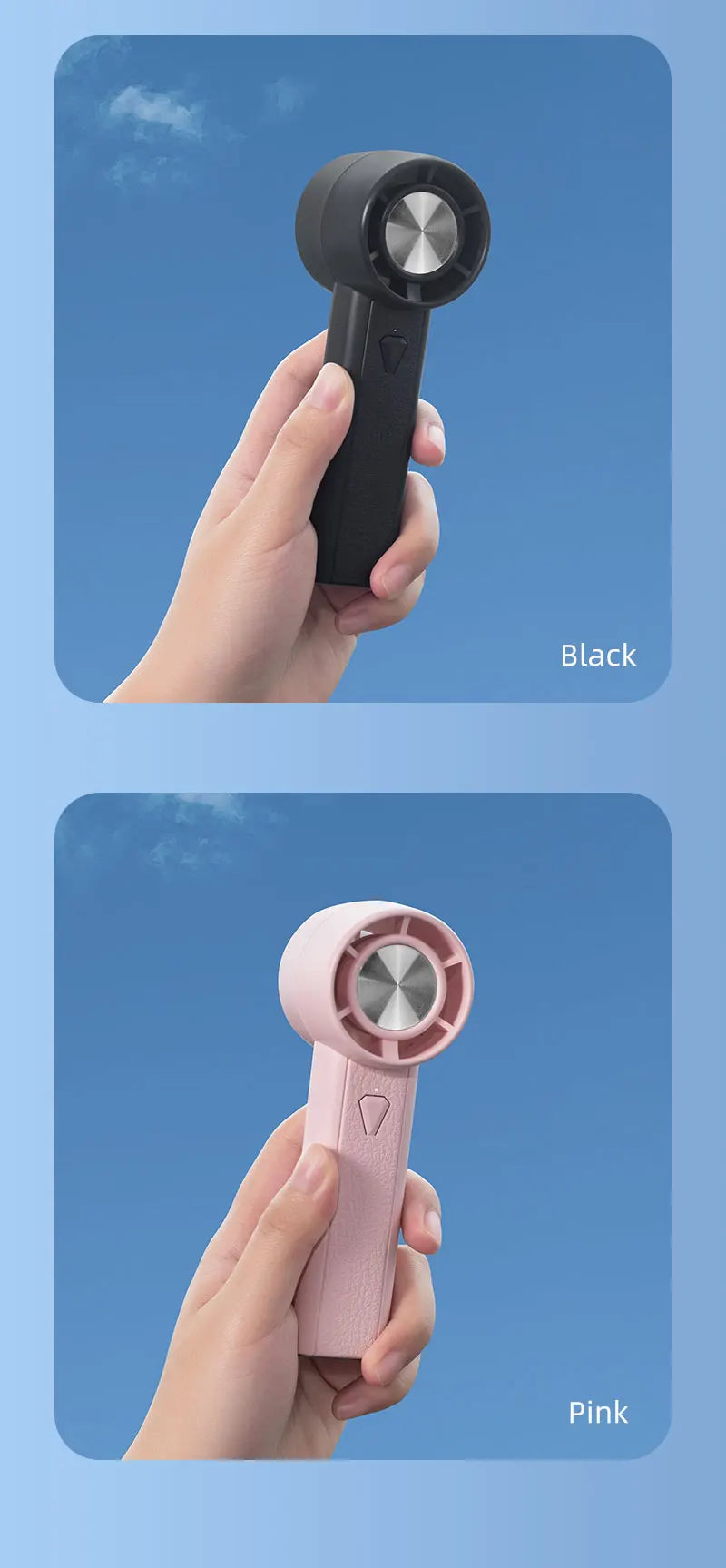 Portable Handheld Fan Hand-held 1800mAh Mini Home USB Charging Fan High Speed USB Charging Outdoor Camping Cooling Handheld Fan