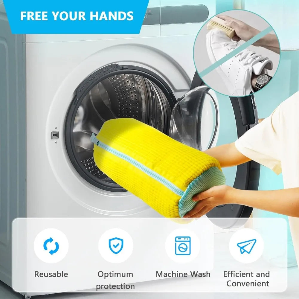Shoe Washing Machine Bag: Shoe Bag for Washing Machine - Reusable Shoe Cleaning Bag for Sneaker Tennis Shoes Unstain