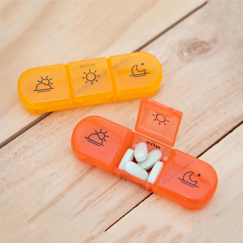 Weekly 21 Grids Pill Box Medicine Organizer Black Plastic Storage Box Container Portable Pill Case