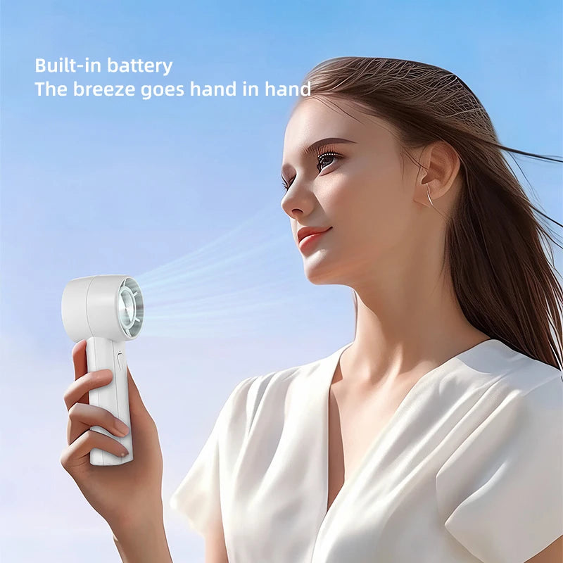 Portable Handheld Fan Hand-held 1800mAh Mini Home USB Charging Fan High Speed USB Charging Outdoor Camping Cooling Handheld Fan