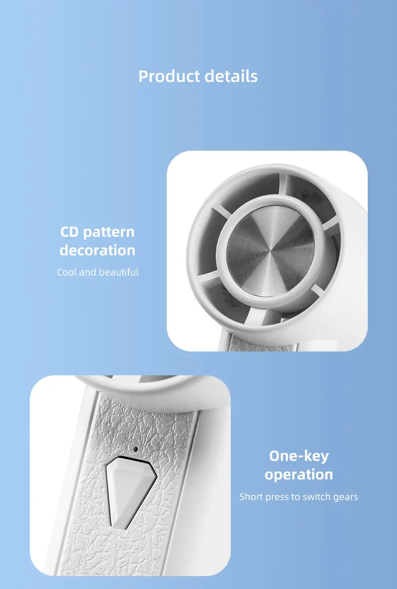Portable Handheld Fan Hand-held 1800mAh Mini Home USB Charging Fan High Speed USB Charging Outdoor Camping Cooling Handheld Fan