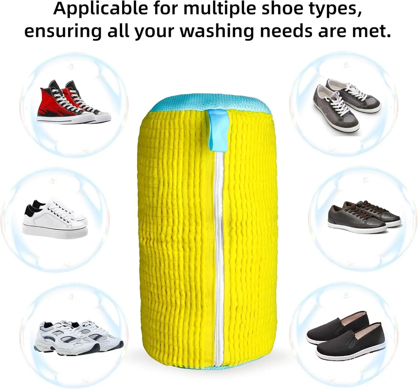 Shoe Washing Machine Bag: Shoe Bag for Washing Machine - Reusable Shoe Cleaning Bag for Sneaker Tennis Shoes Unstain