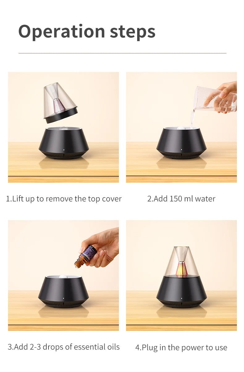Ultrasonic Essential Oil Aroma Diffuser with Light