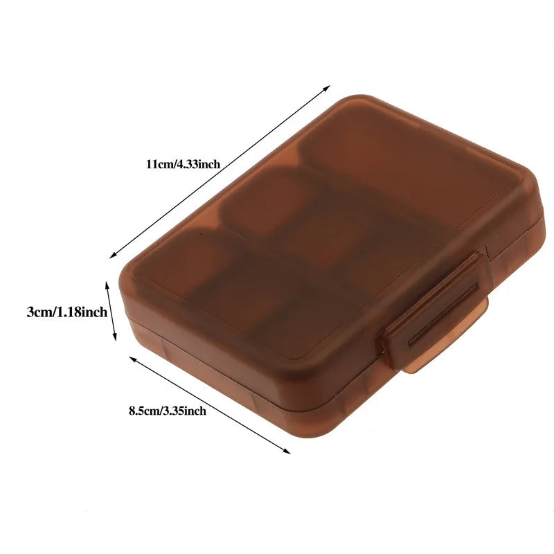 Weekly 21 Grids Pill Box Medicine Organizer Black Plastic Storage Box Container Portable Pill Case