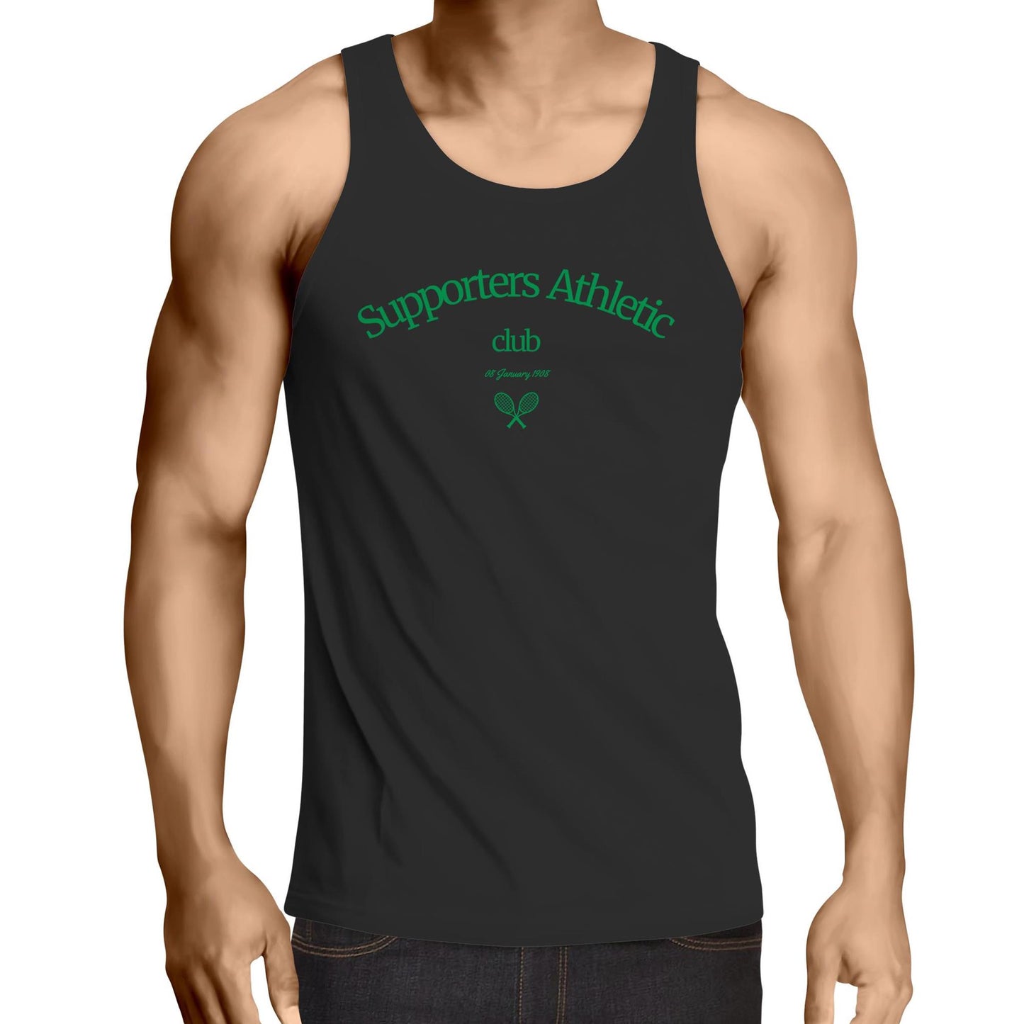 Mens Singlet Top - Supporters Athletic - Alphabet