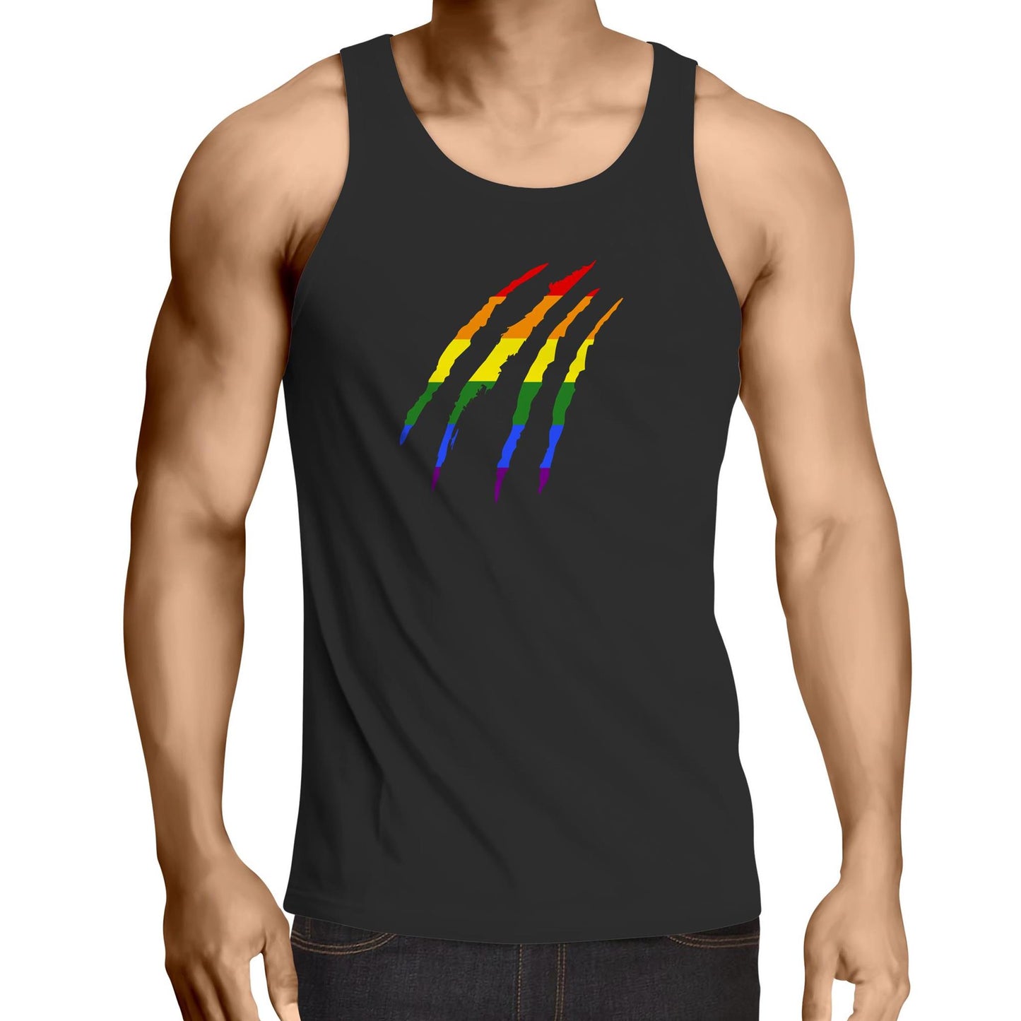 Mens Singlet Top - Alphabet Claws