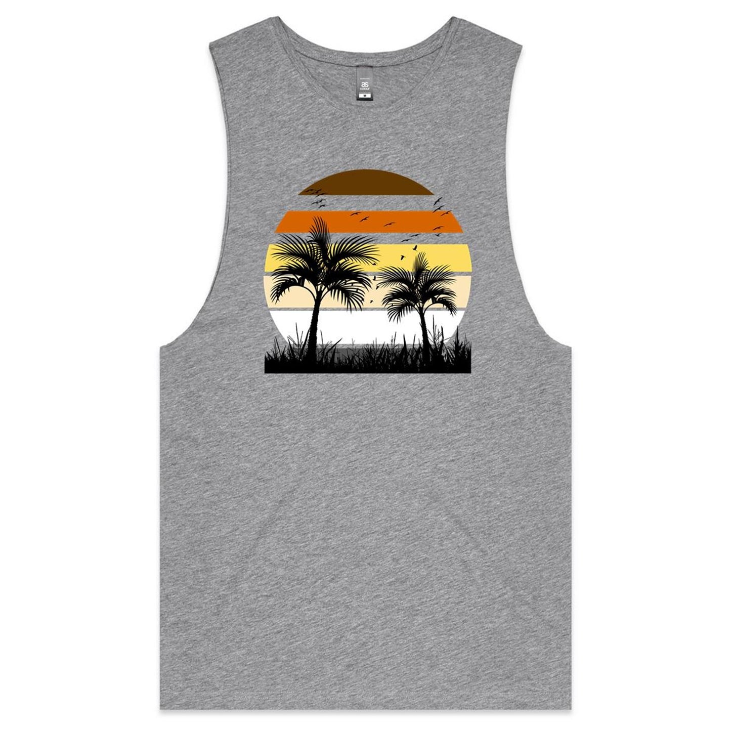 Mens Tank Top Tee - Alphabet Sunset Bears (Front)