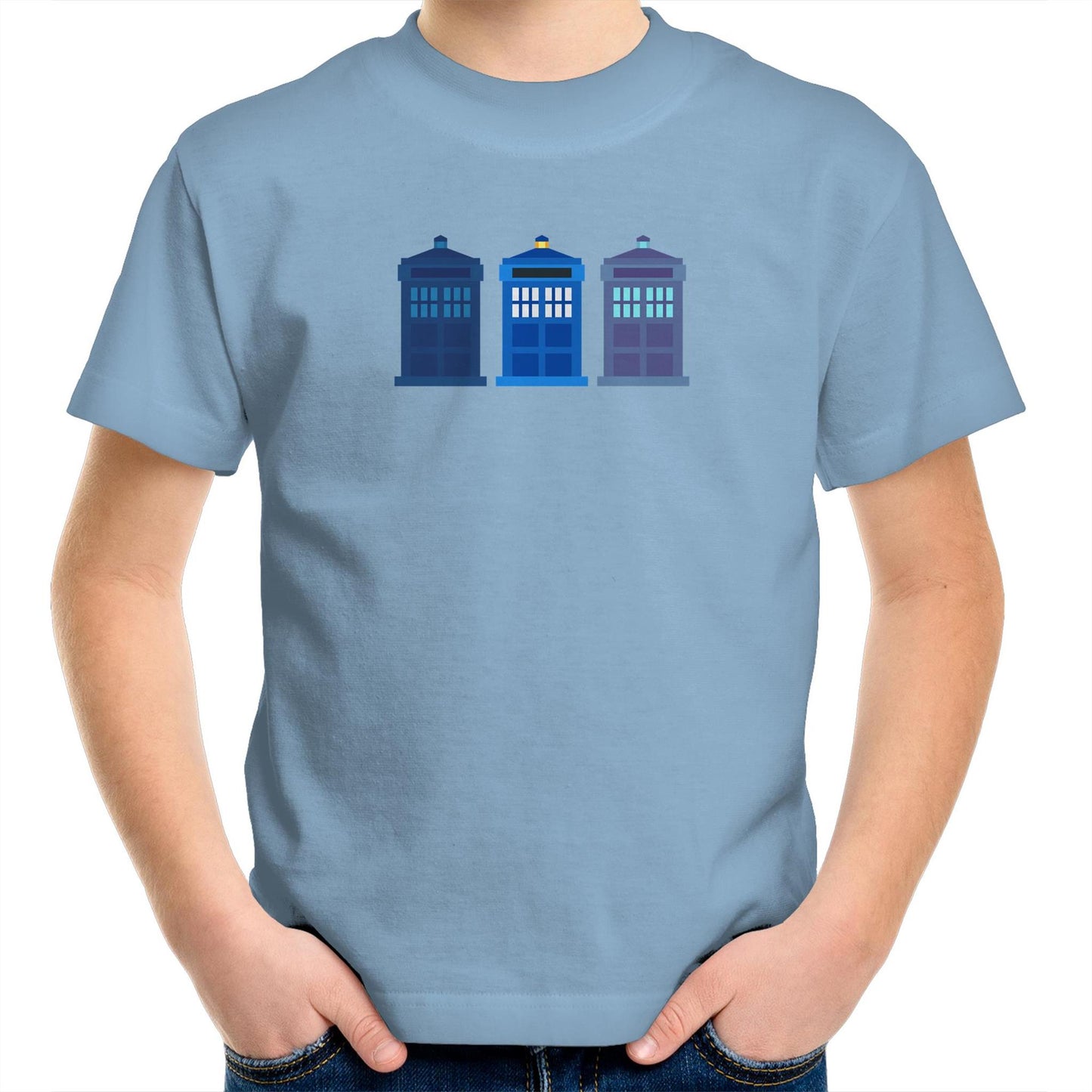 3 Telephone Box Kids Youth T-Shirt