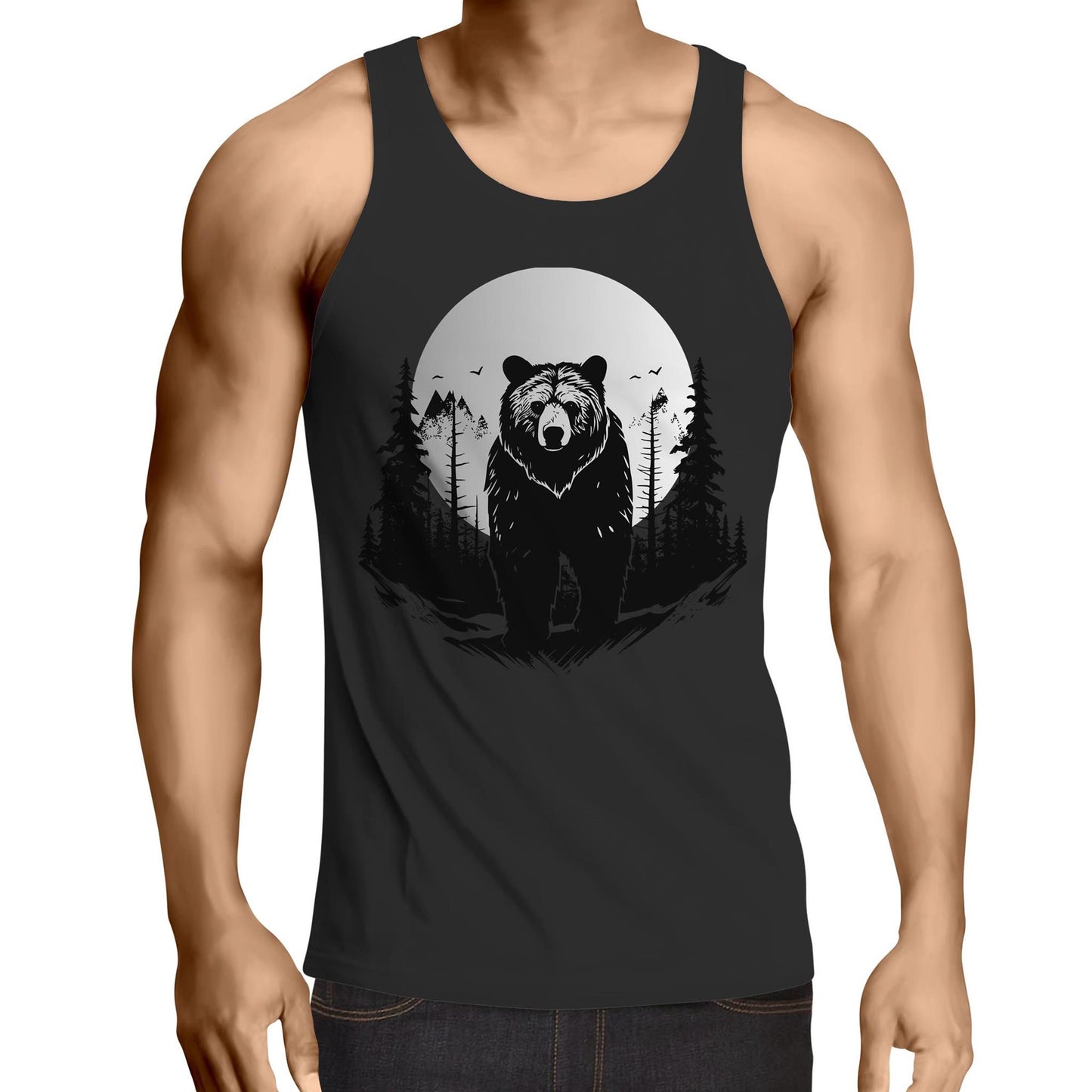 Singlet - Bear Silver Moon