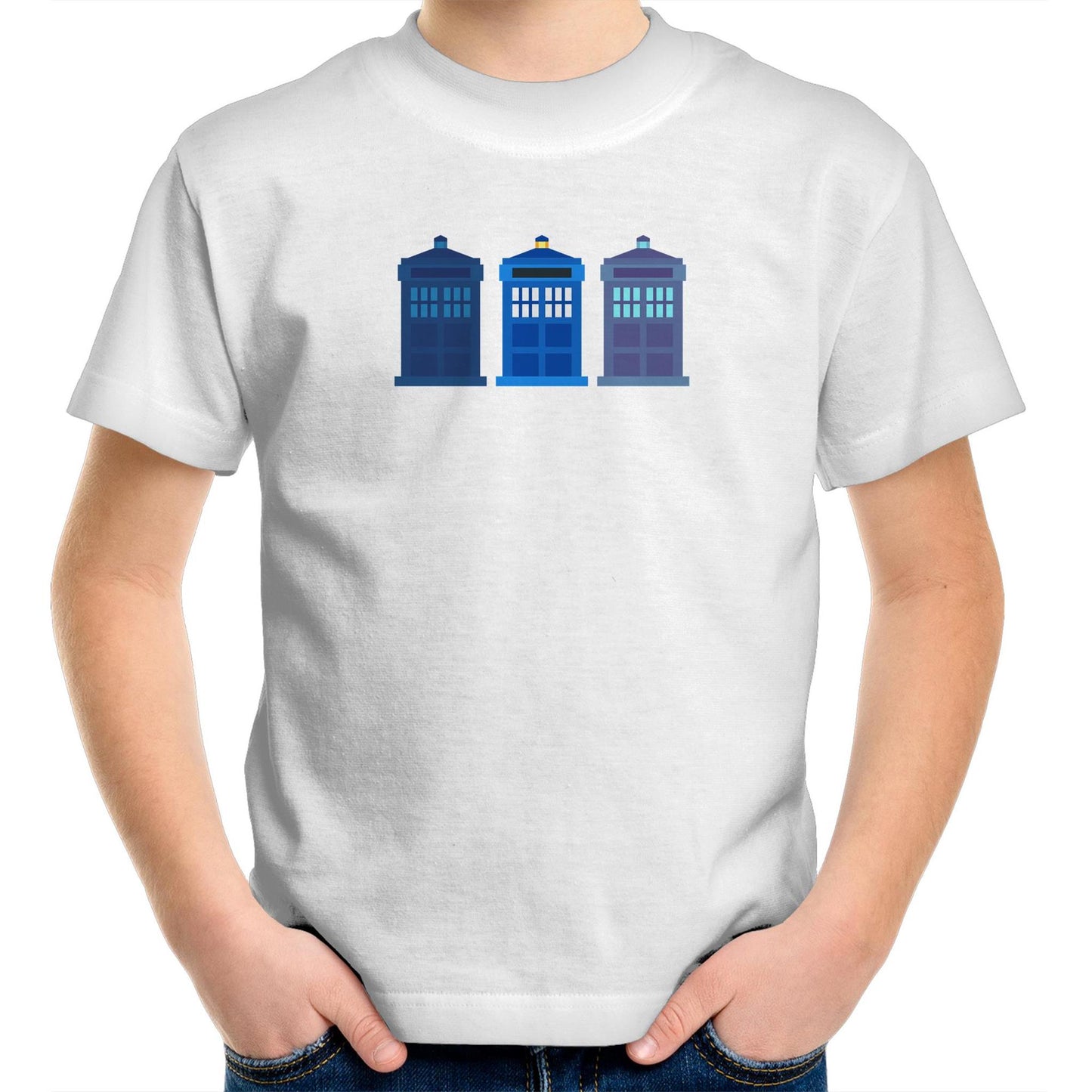 3 Telephone Box Kids Youth T-Shirt