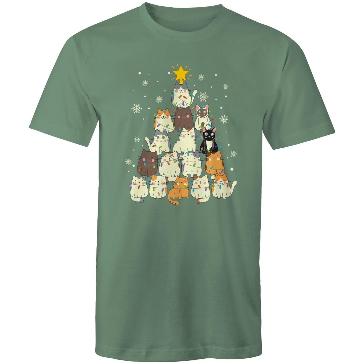 Cat Xmas Tree T-Shirt